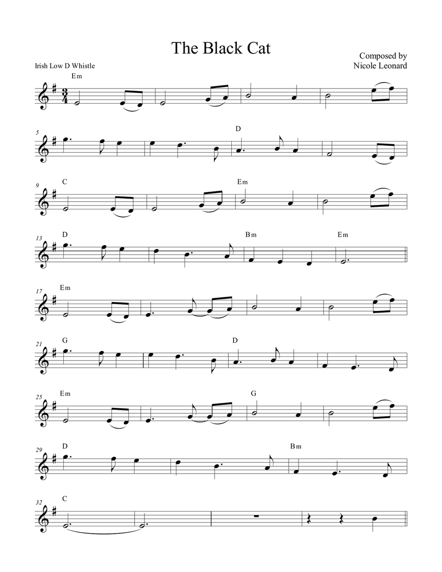The Black Cat Small Ensemble scores gallery preview page 1
