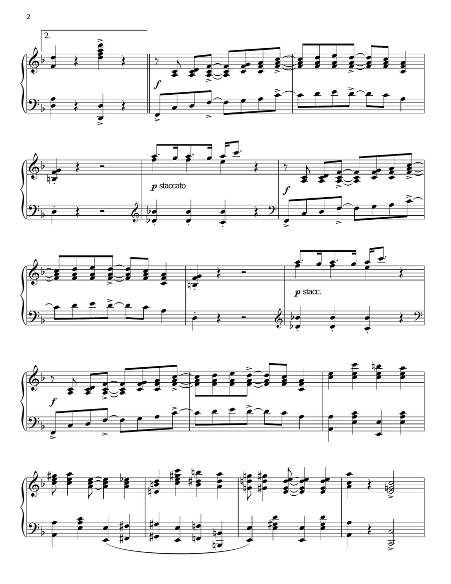 The Chevy Chase Rag The Chevy Chase Rag Piano Solo scores gallery preview page 2