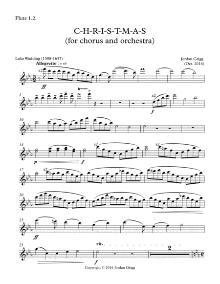 C-H-R-I-S-T-M-A-S (for chorus and orchestra)-Parts 1