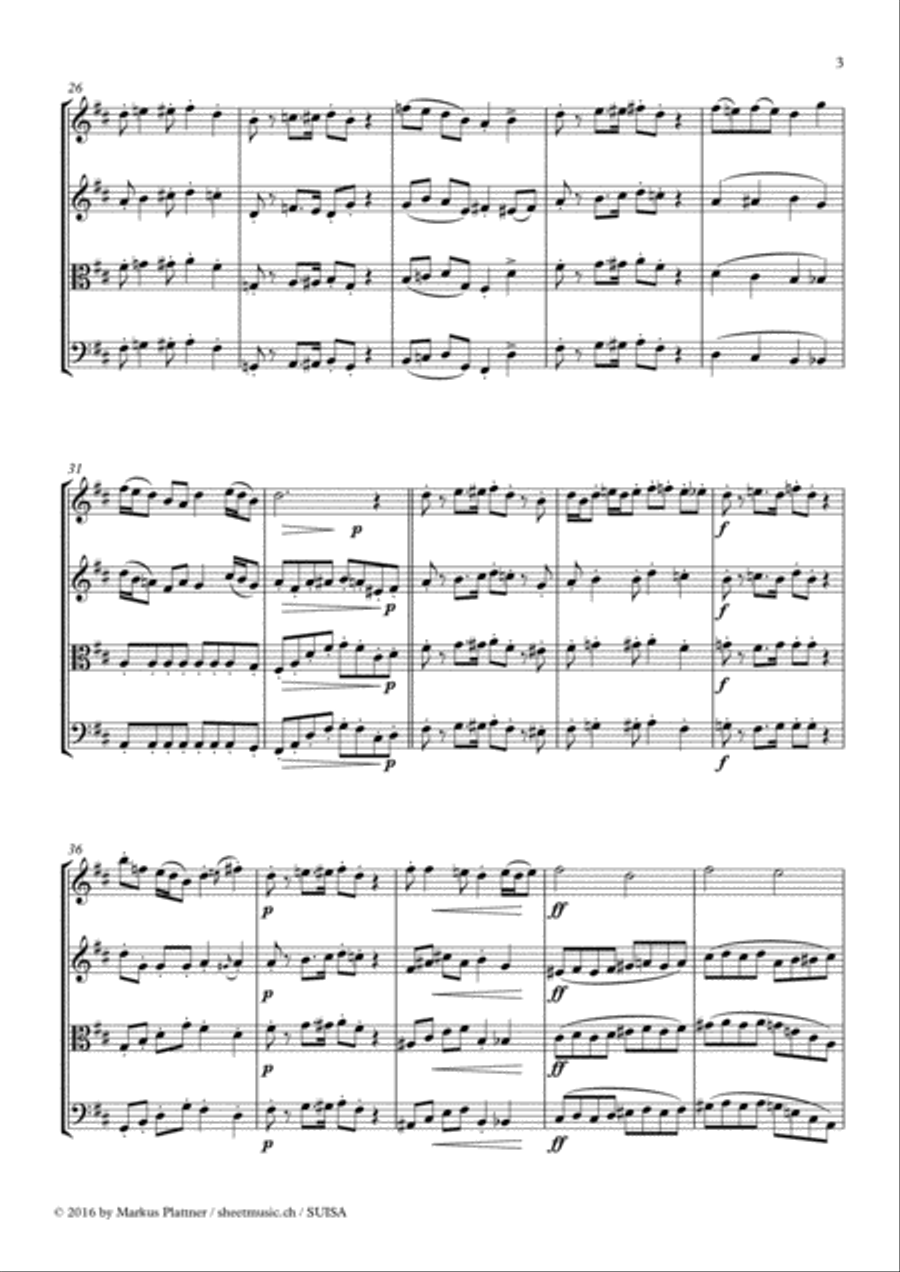‘Do Lord’ for String Trio (2 violins, viola, opt. cello part) String Trio scores gallery preview page 5
