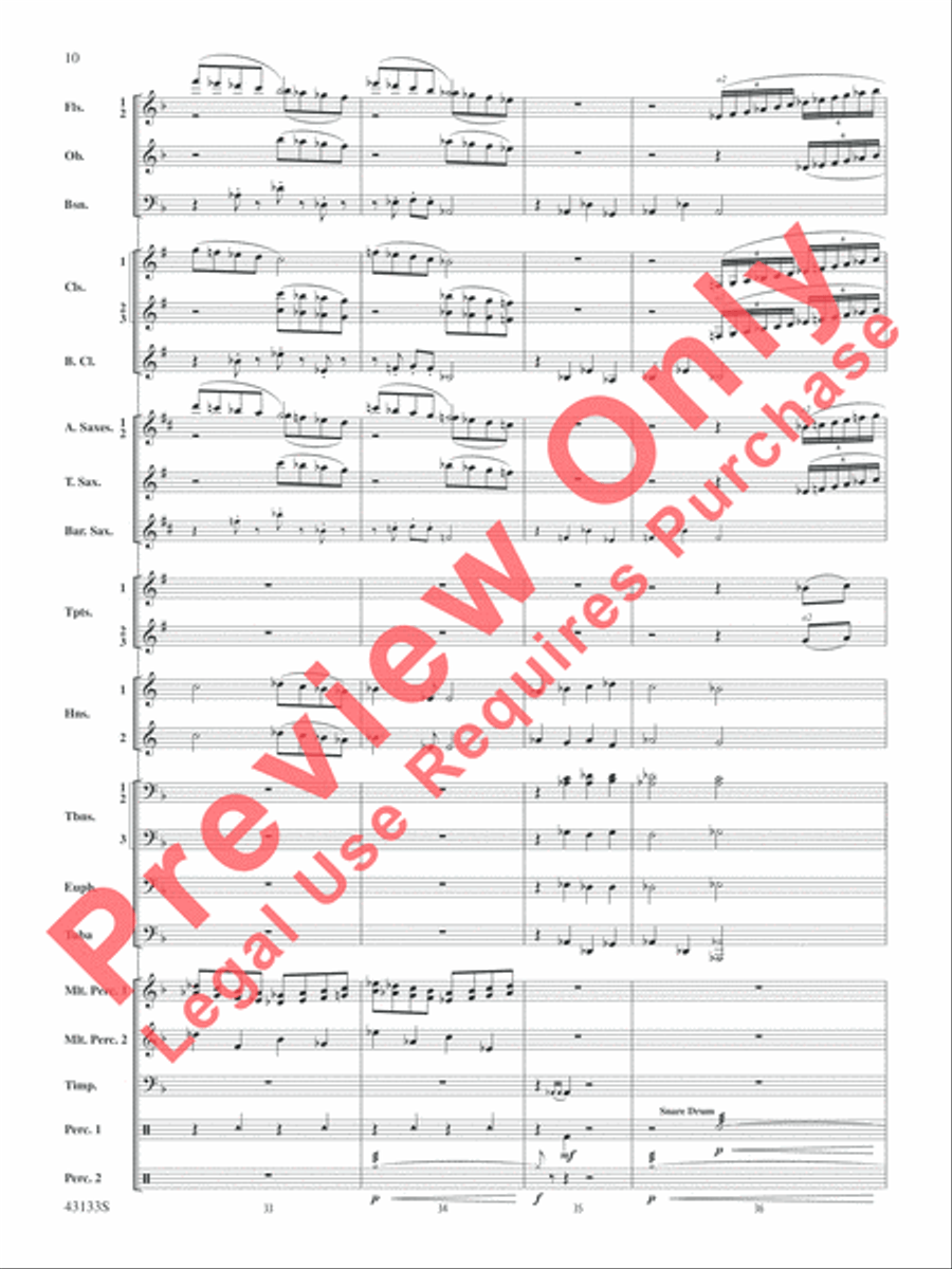 And Heaven and Nature Ring! Concert Band scores gallery preview page 11
