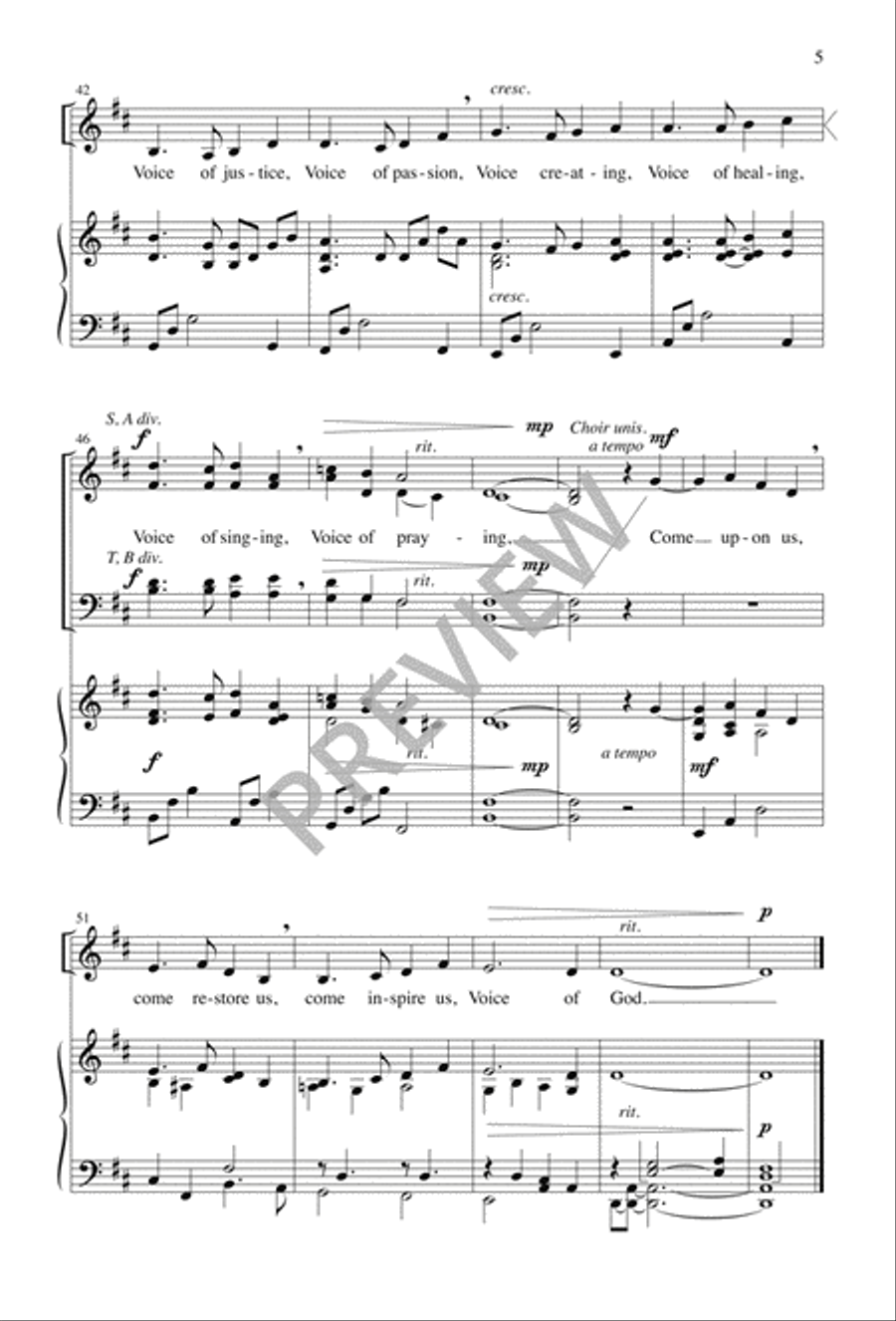Breath of God, Breath of Peace 4-Part scores gallery preview page 6