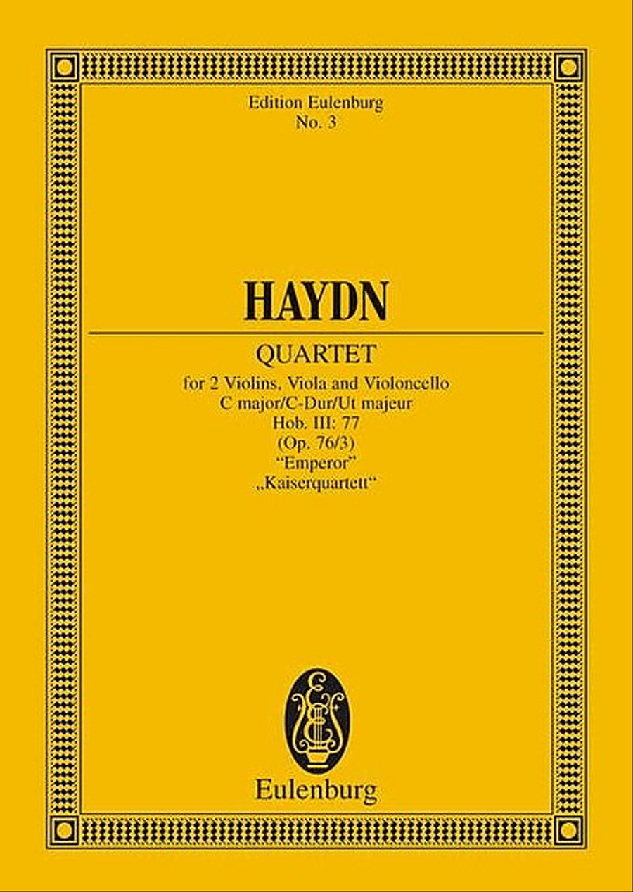 String Quartet in C Major, Op. 76/3 “Emperor” String Quartet scores gallery preview page 1