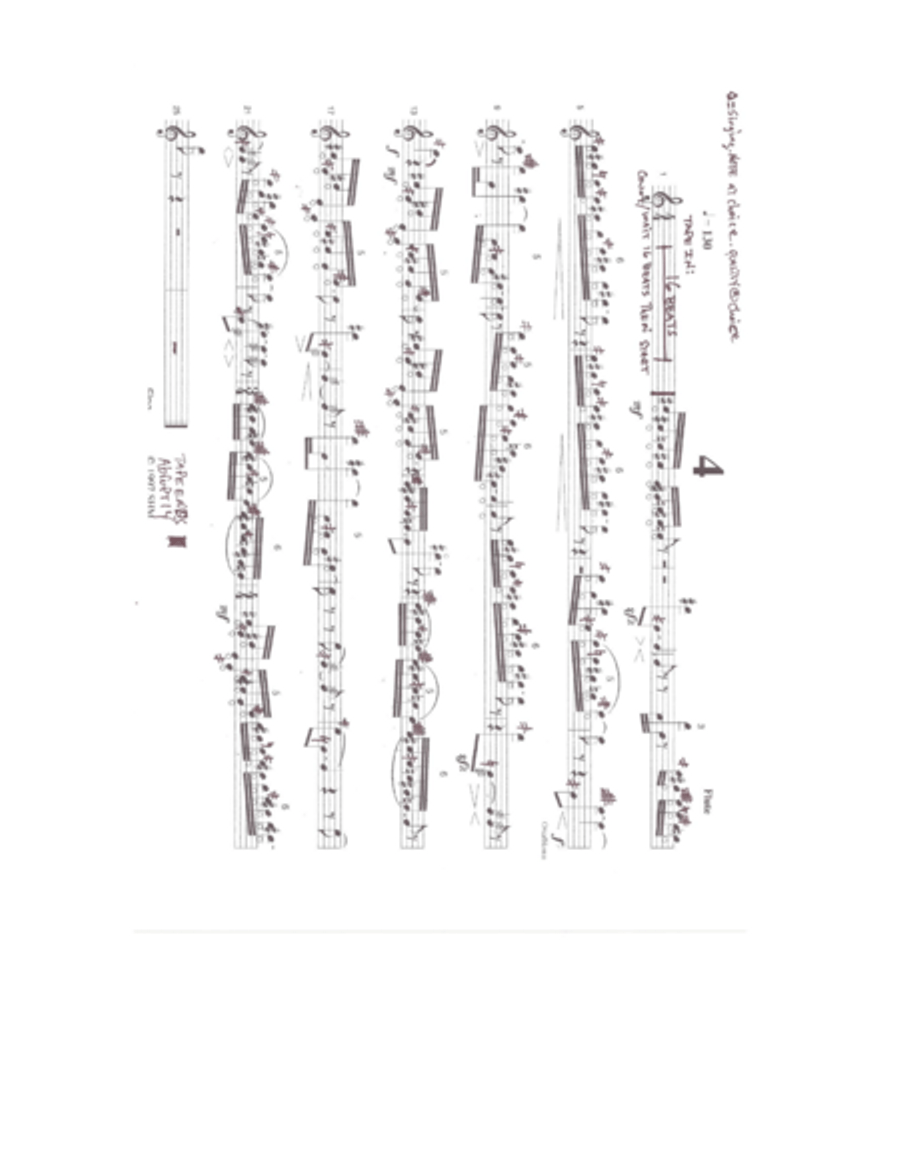 Down in the Mouth-For Microtonal Flute and Pre-Recorded Track Small Ensemble scores gallery preview page 6