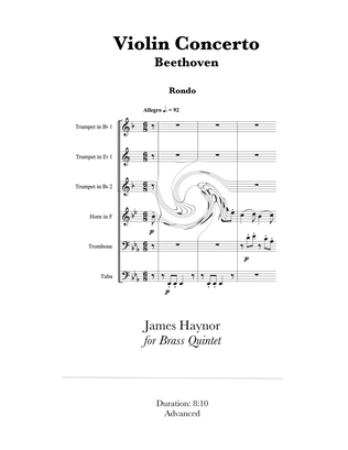 Book cover for Violin Concerto Rondo for Brass Quintet
