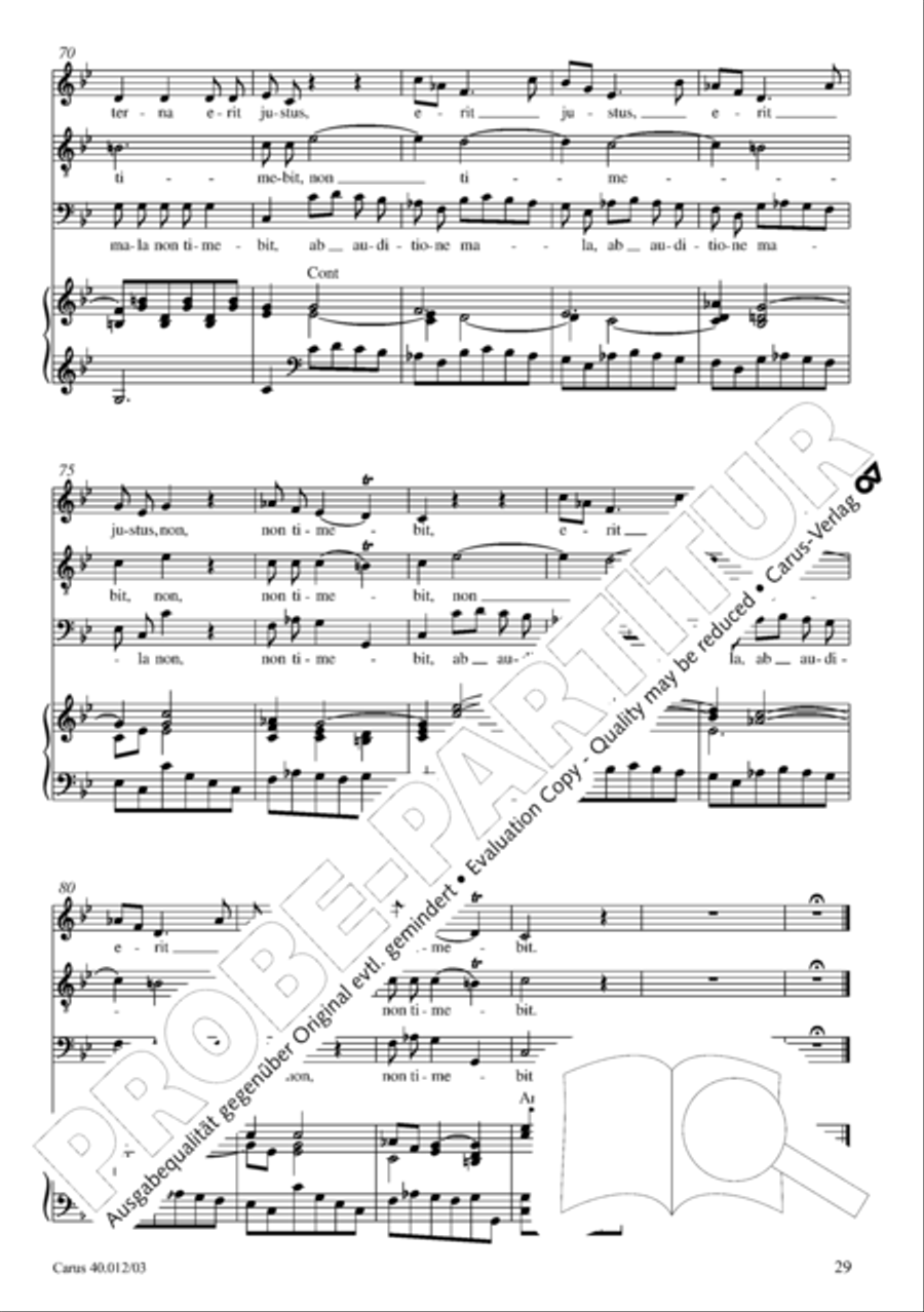 Beatus vir (How blest is he) Psalm 111 4-Part scores gallery preview page 30