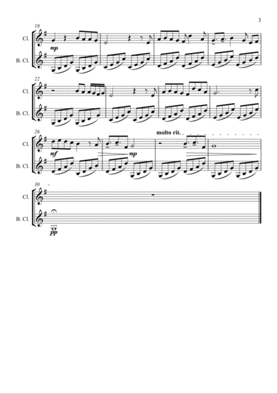 Life Gone By (For Clarinet duet) Clarinet Duet scores gallery preview page 3
