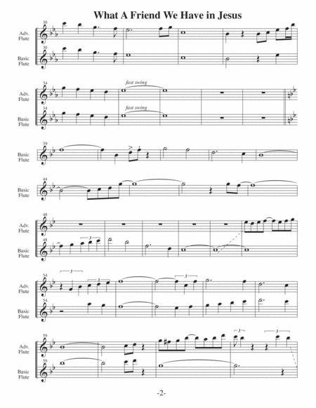 What A Friend We Have in Jesus-v2 (Arrangements Level 3-5 for FLUTE + Written Acc) Hymn image number null