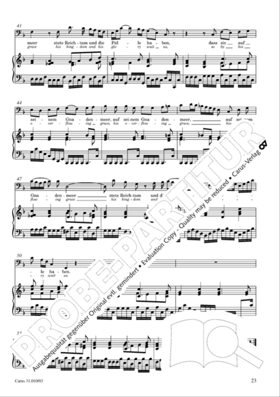 Magnify the Lord, my soul (Meine Seel erhebt den Herren) 4-Part scores gallery preview page 24