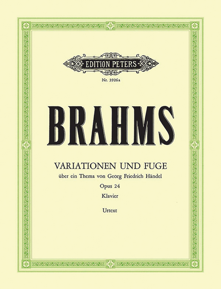 Variations and Fugue on a Theme by Handel for Piano Op. 24 Piano Solo scores gallery preview page 1