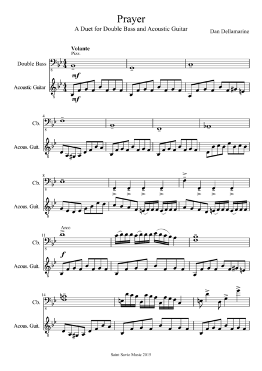 Prayer Prayer String Duet scores gallery preview page 1
