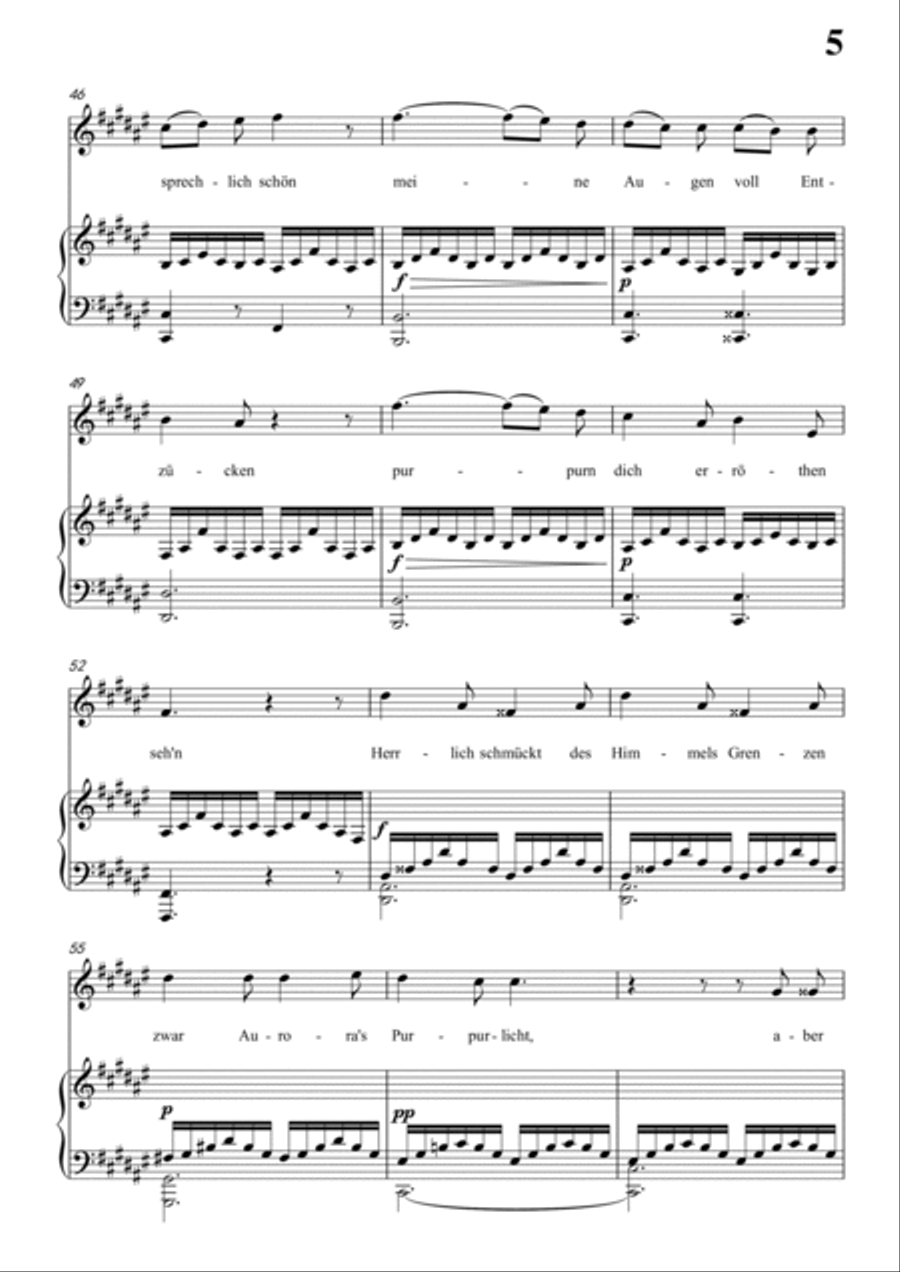 Schubert-Als ich sie errothen sah in #F for Vocal and Piano Voice scores gallery preview page 6