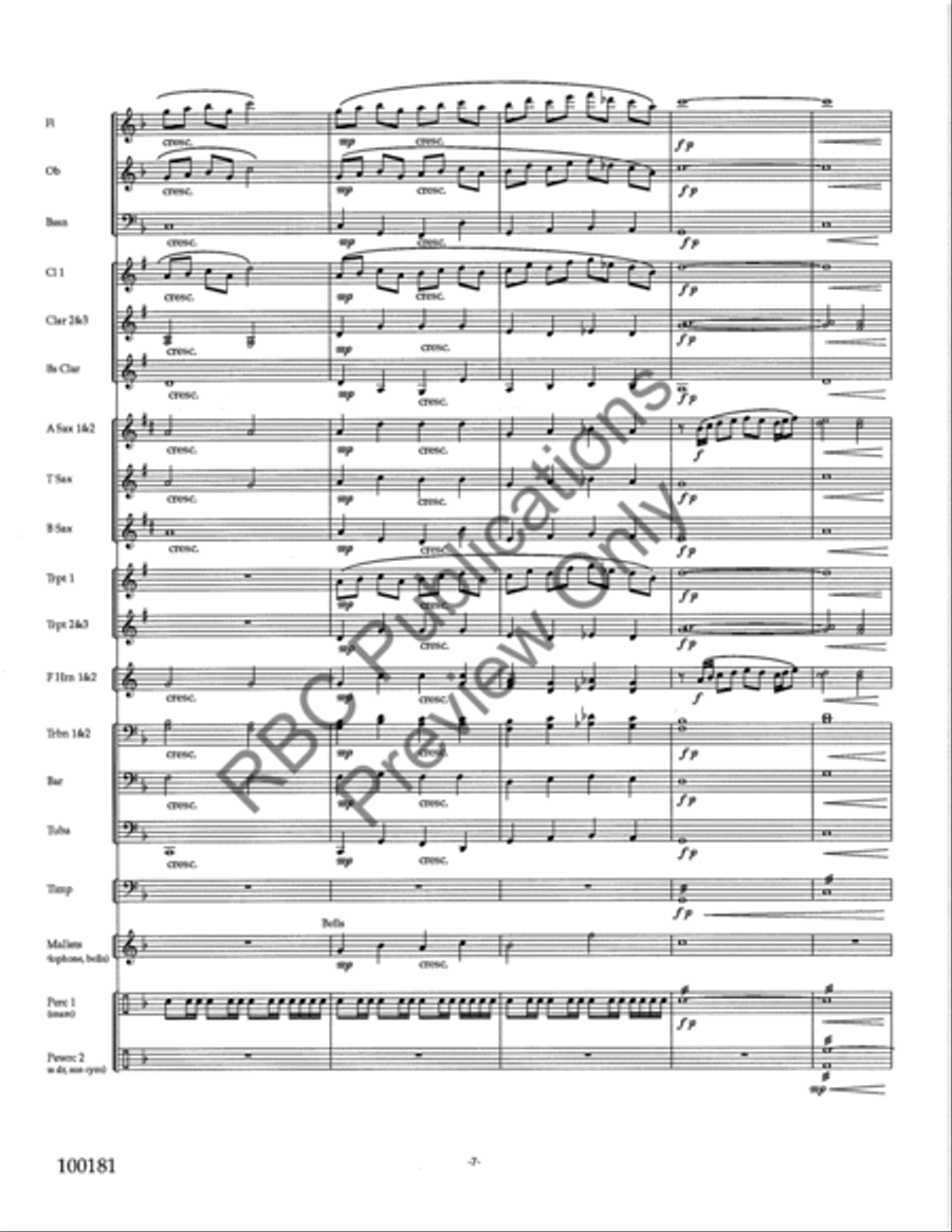 Symphonic Essay (Score) Concert Band scores gallery preview page 9