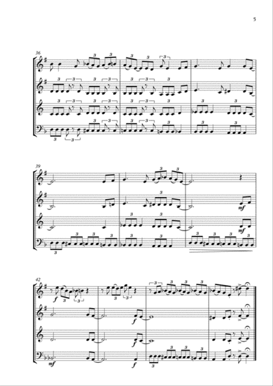 St James' Infirmary. For Flexible Brass Quartet Brass Quartet scores gallery preview page 5