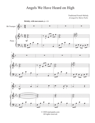 Book cover for Angels We Have Heard on High (Trumpet-Piano)