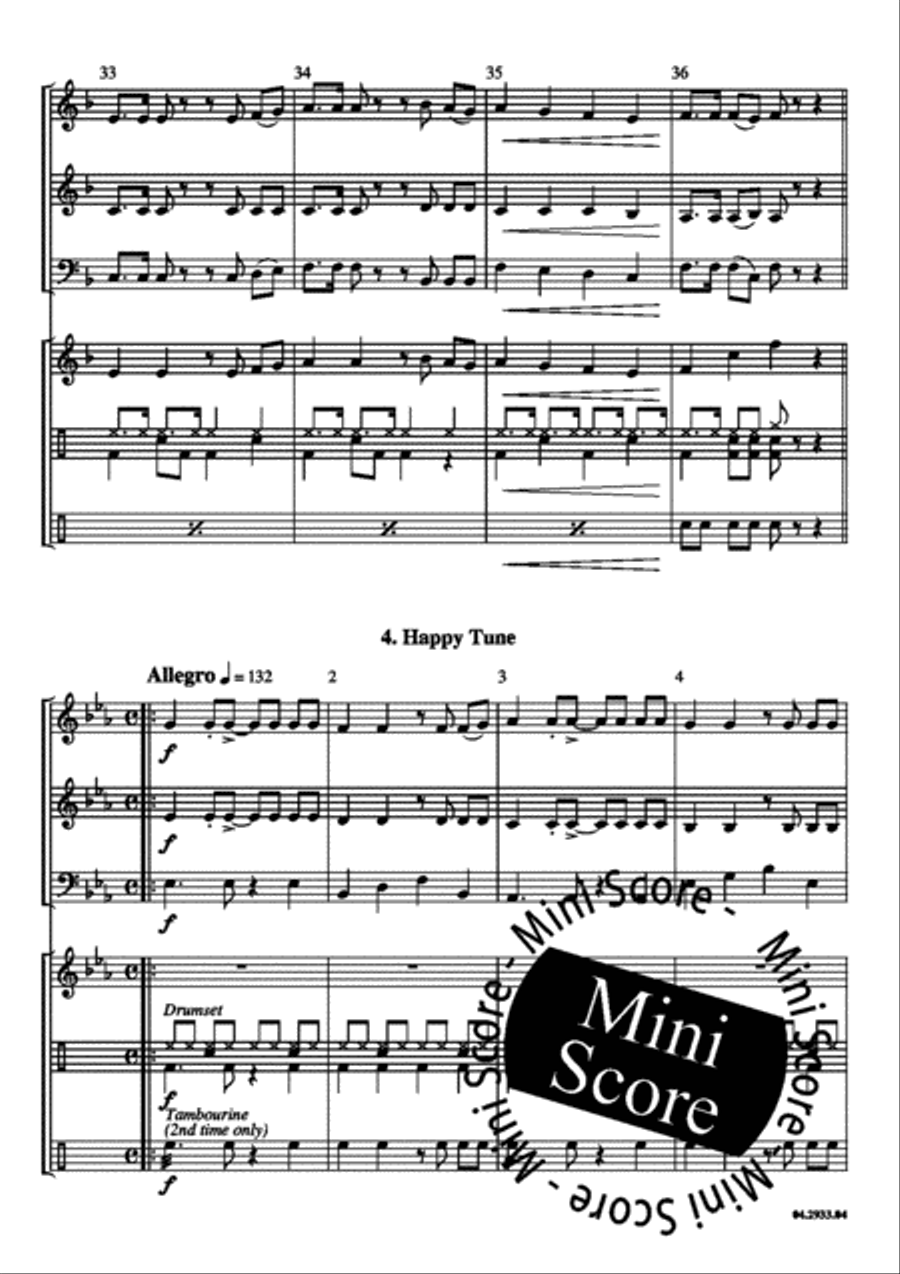 Four Happy Tunes Four Happy Tunes 3-Part scores gallery preview page 19