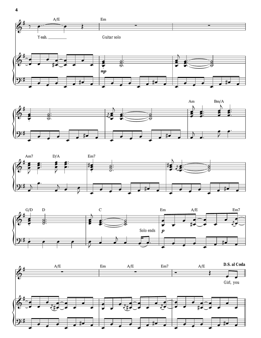 Riders On The Storm Piano, Vocal scores gallery preview page 4
