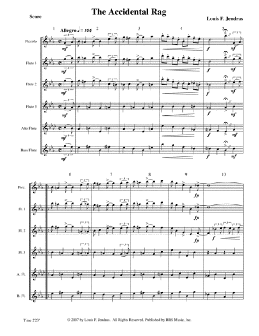 Accidental Rag Flute Choir scores gallery preview page 2