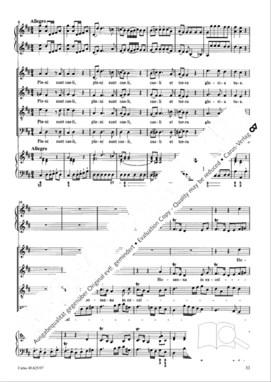 Missa brevis in D Major, K. 194 4-Part scores gallery preview page 34