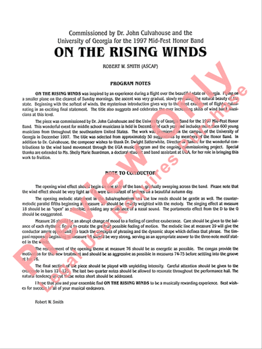 On the Rising Winds Concert Band scores gallery preview page 3