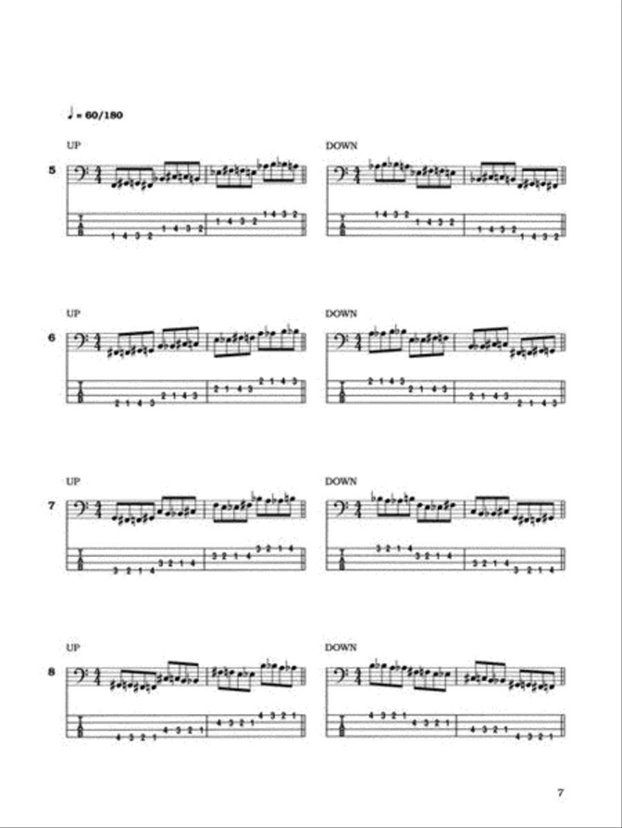 Bass Fitness – An Exercising Handbook: Updated Edition! Bass Guitar Tablature scores gallery preview page 8