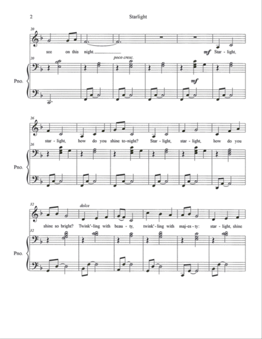 Starlight Starlight Vocal Duet scores gallery preview page 4