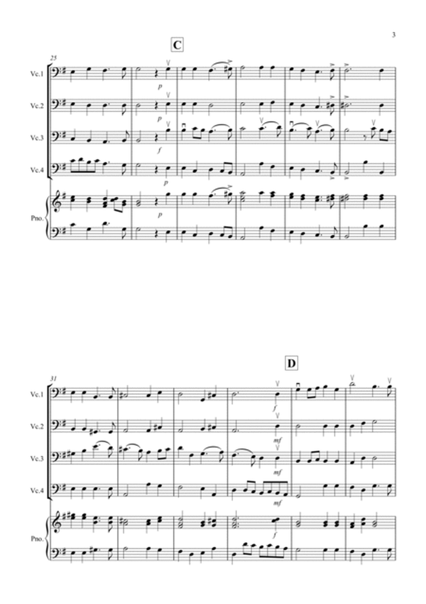 2 Classical Favourites for Cello Quartet (volume three) image number null