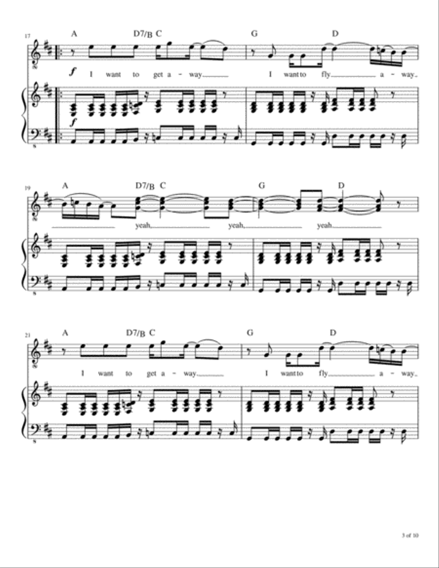 Fly Away Fly Away Voice scores gallery preview page 4