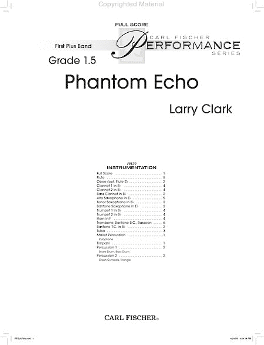 Phantom Echo Concert Band scores gallery preview page 2