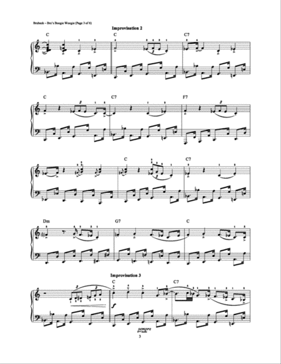Bru's Boogie Woogie Piano Solo scores gallery preview page 3