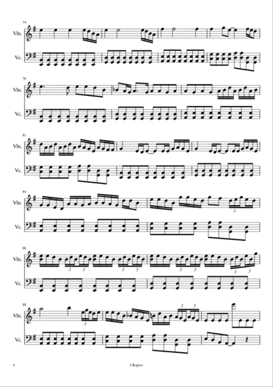 Sweet Child O' Mine Sweet Child O' Mine String Duet scores gallery preview page 4