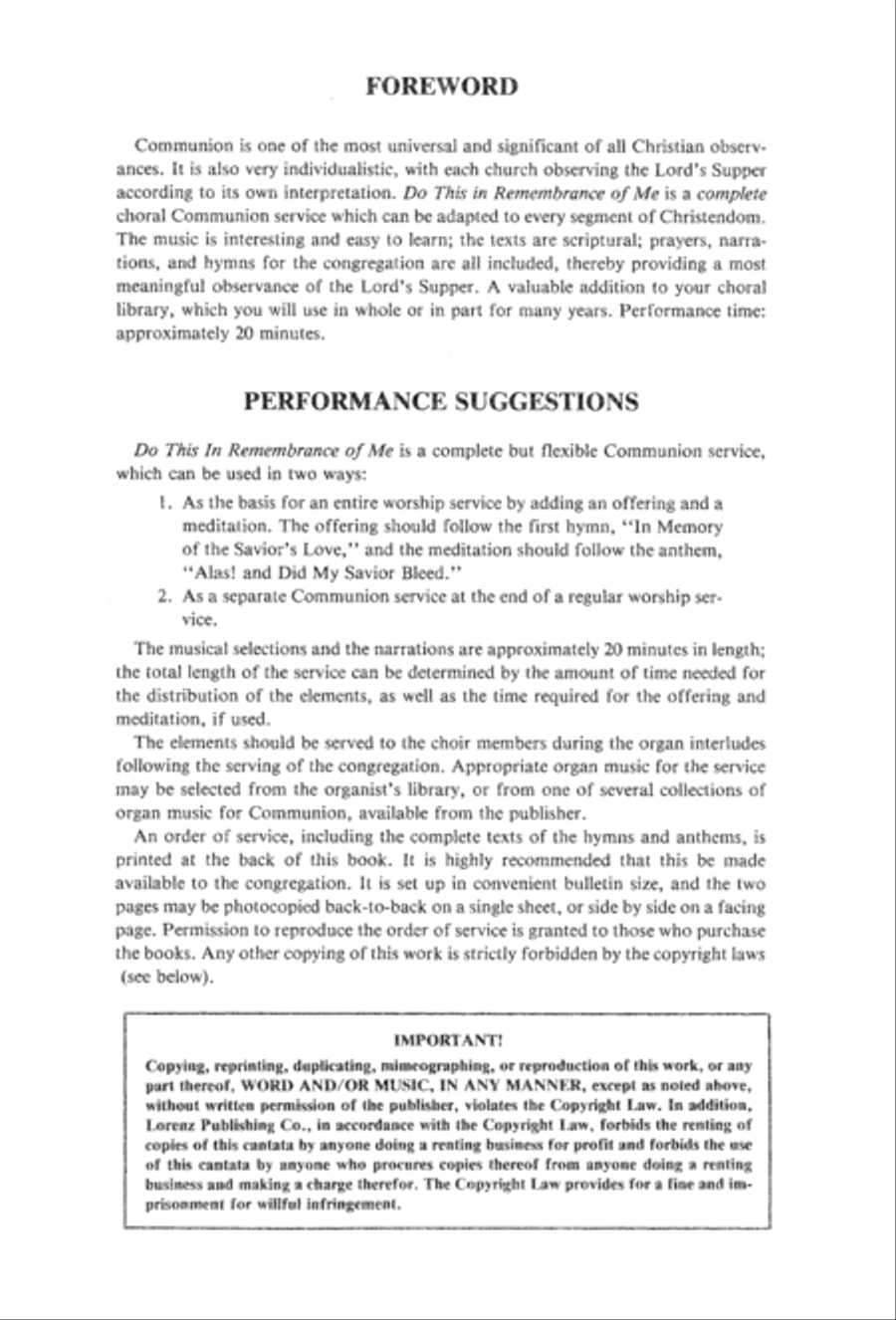 Do This in Remembrance of Me 4-Part scores gallery preview page 2