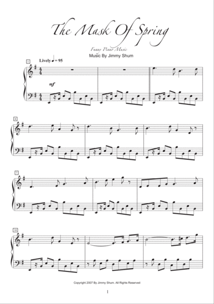 The Mask Of Spring The Mask Of Spring Piano Solo scores gallery preview page 2
