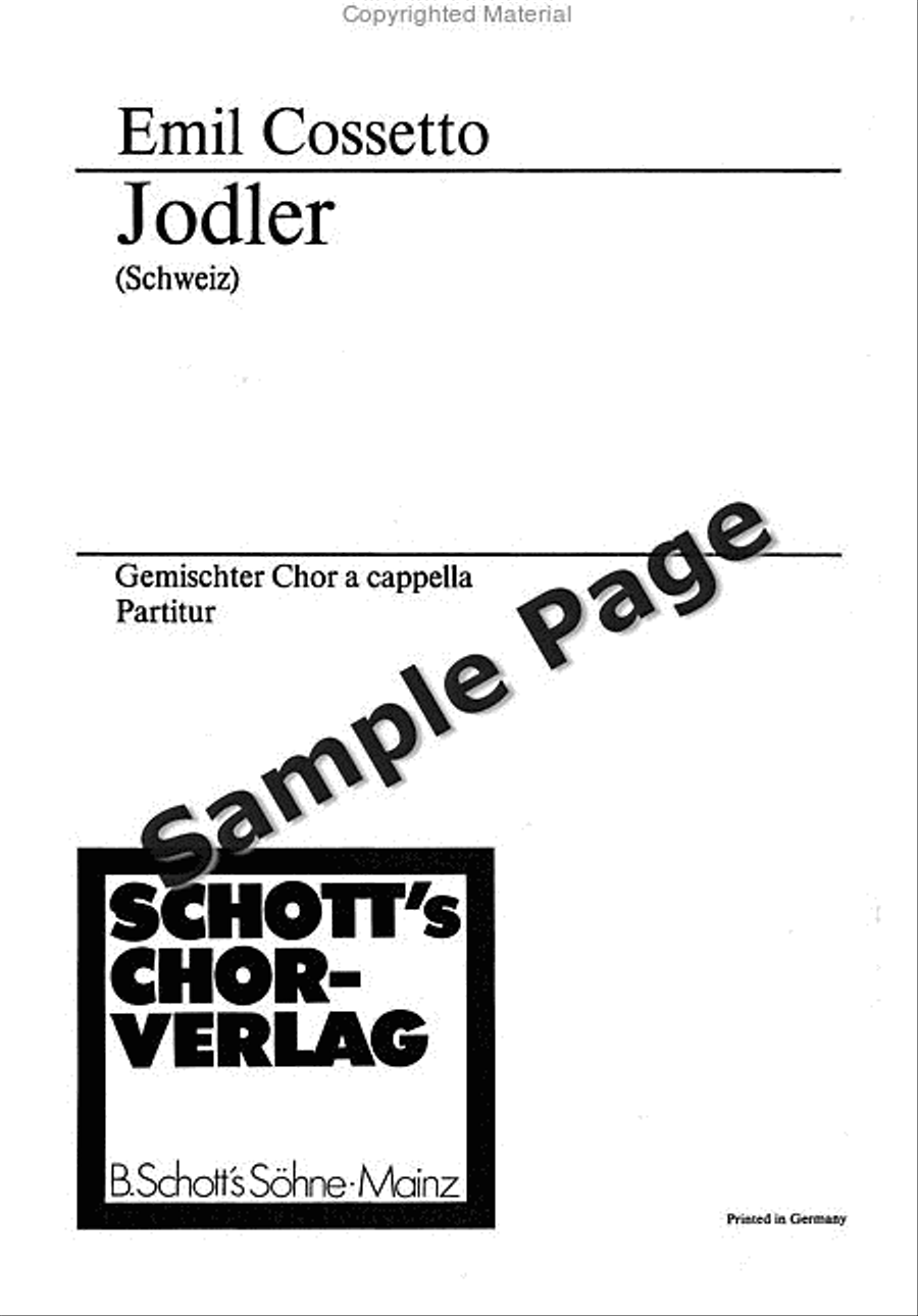 Jodler Satb Jodler Satb 4-Part scores gallery preview page 2