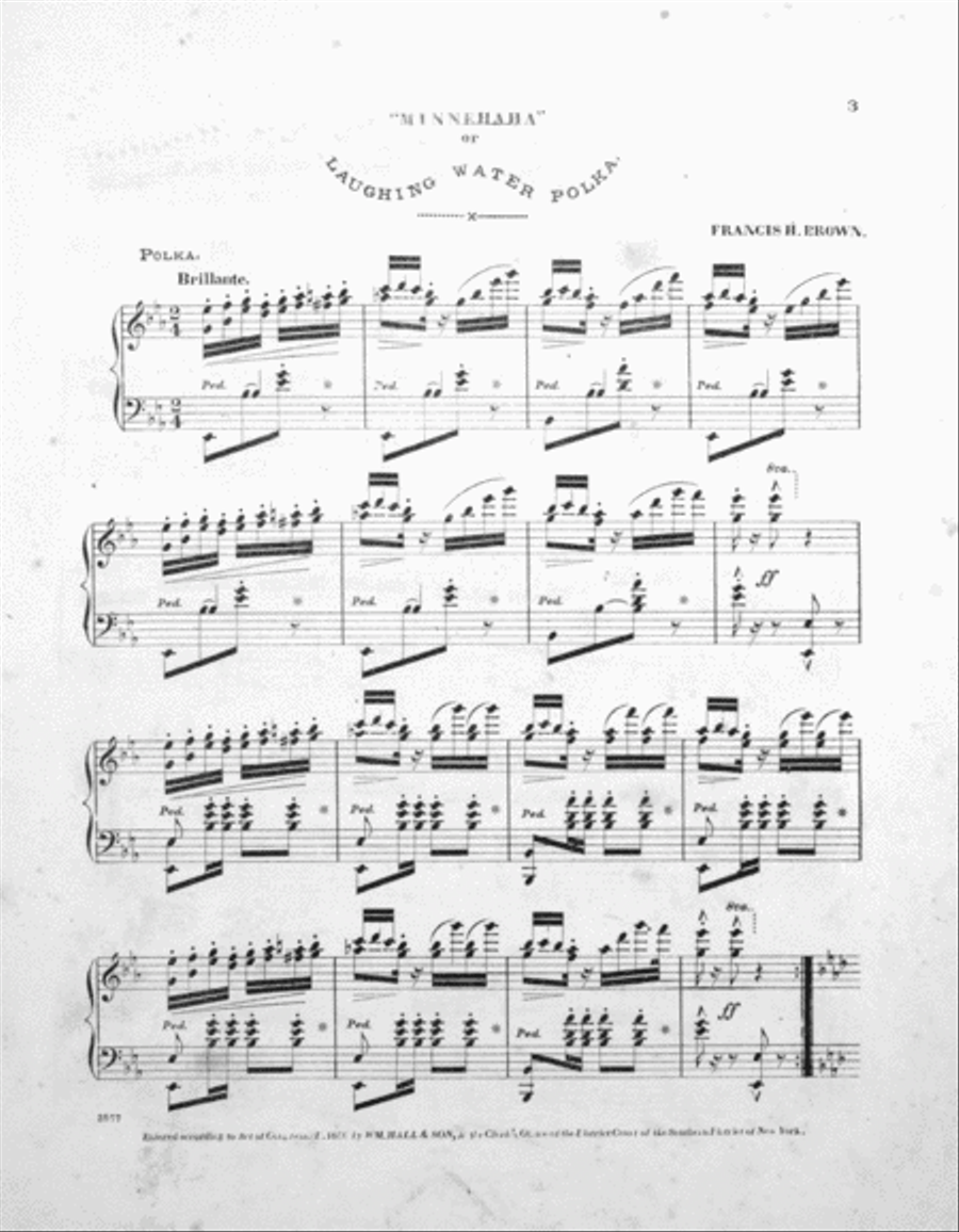 Minnehaha, or Laughing-Water Polka Piano Solo scores gallery preview page 2