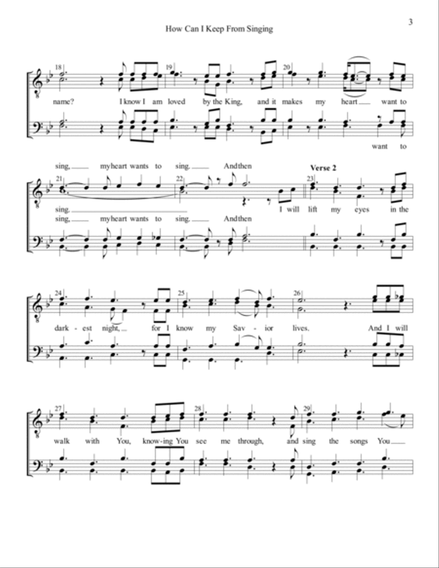 How Can I Keep From Singing