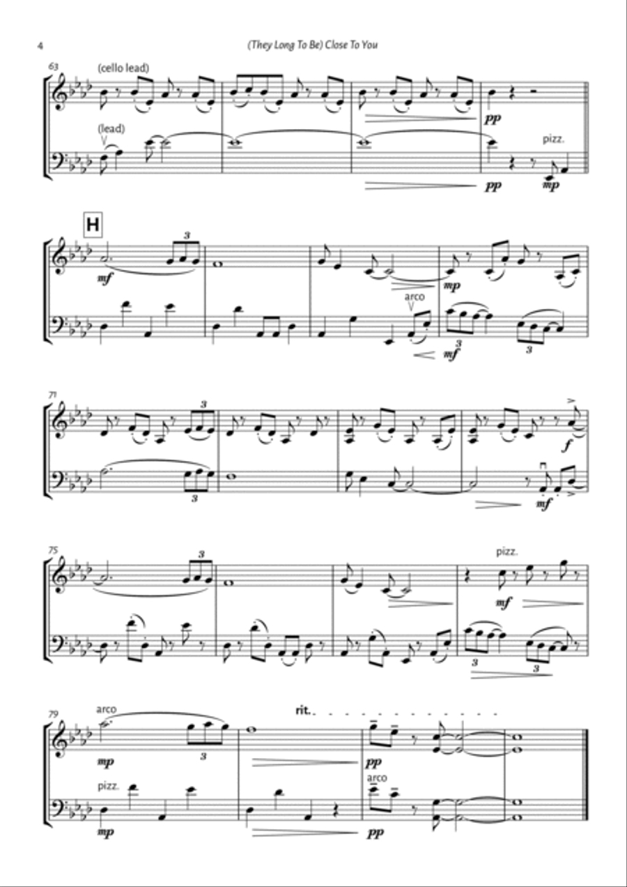 Close To You String Duet scores gallery preview page 4