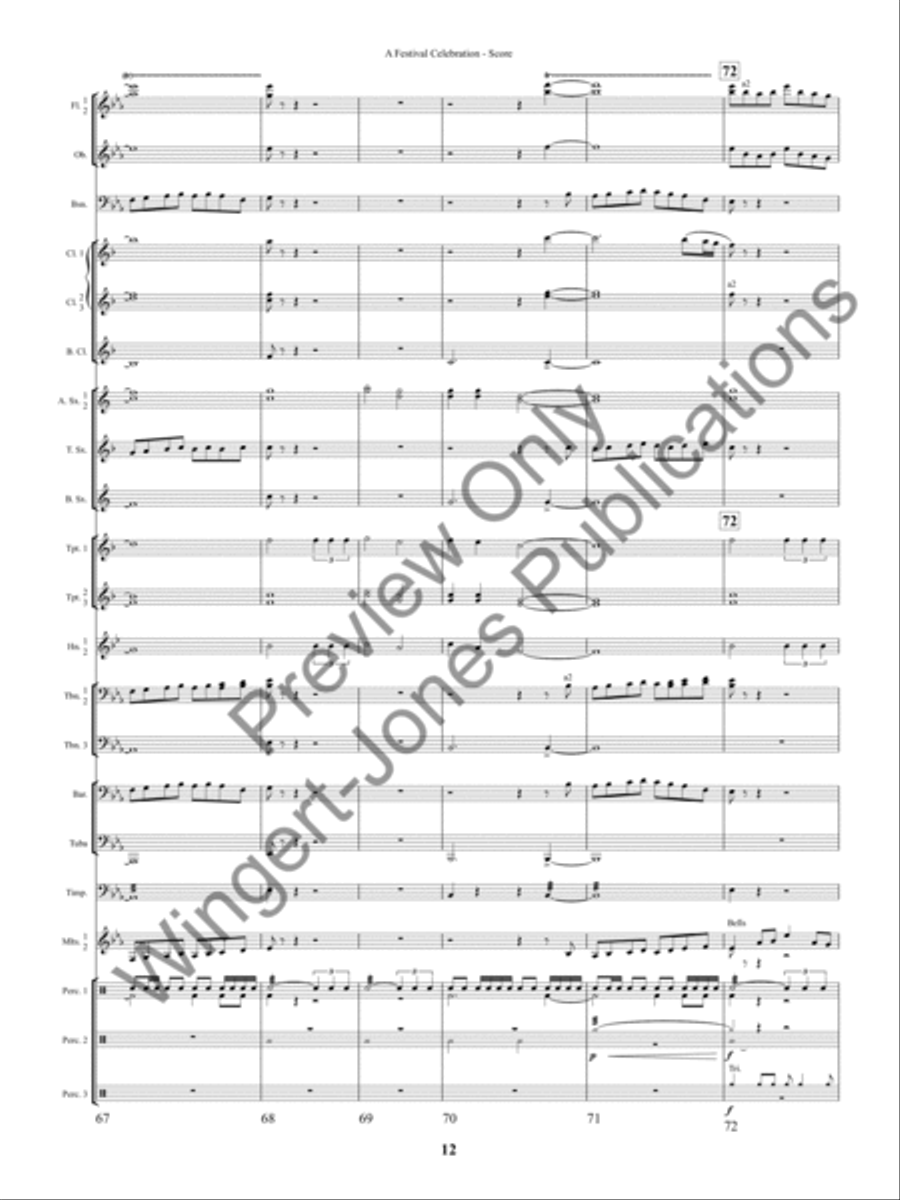 A Festival Celebration A Festival Celebration Concert Band scores gallery preview page 15