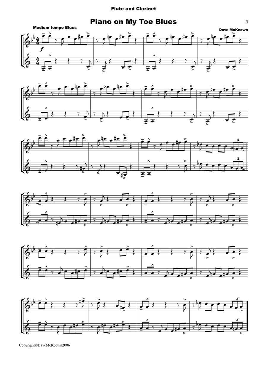 10 Blues Duets for Flute and Clarinet