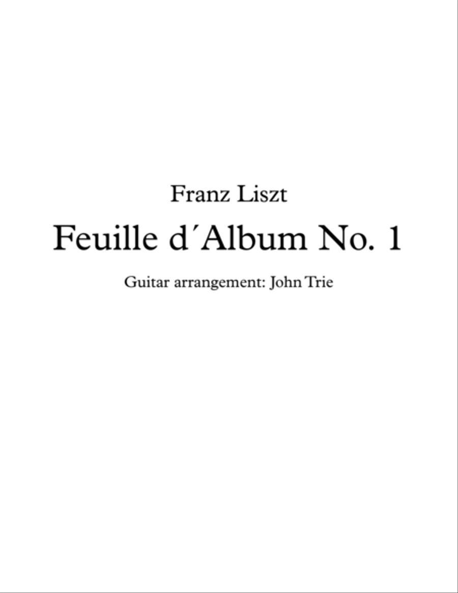 Feuille dAlbum No. 1 Acoustic Guitar scores gallery preview page 1
