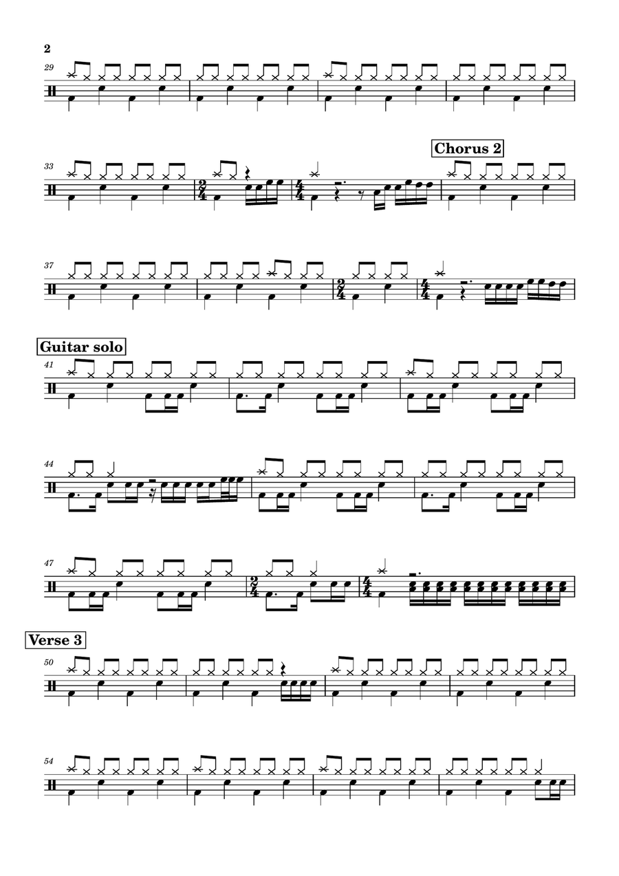 Miss Misery Drum Set scores gallery preview page 2