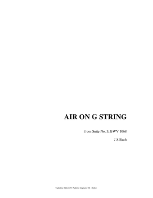 Book cover for AIR ON THE G STRING - for String Quartet with Parts