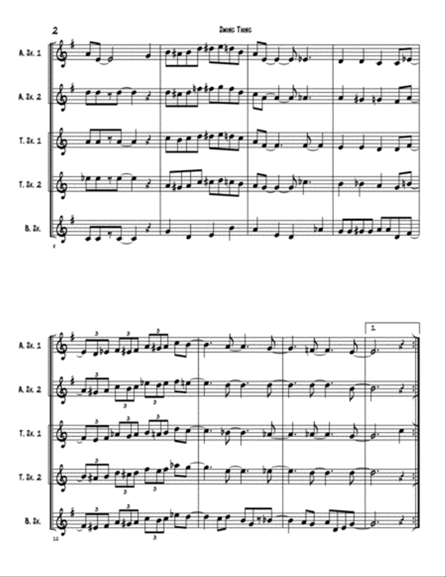 Swing Thing Jazz Ensemble scores gallery preview page 2