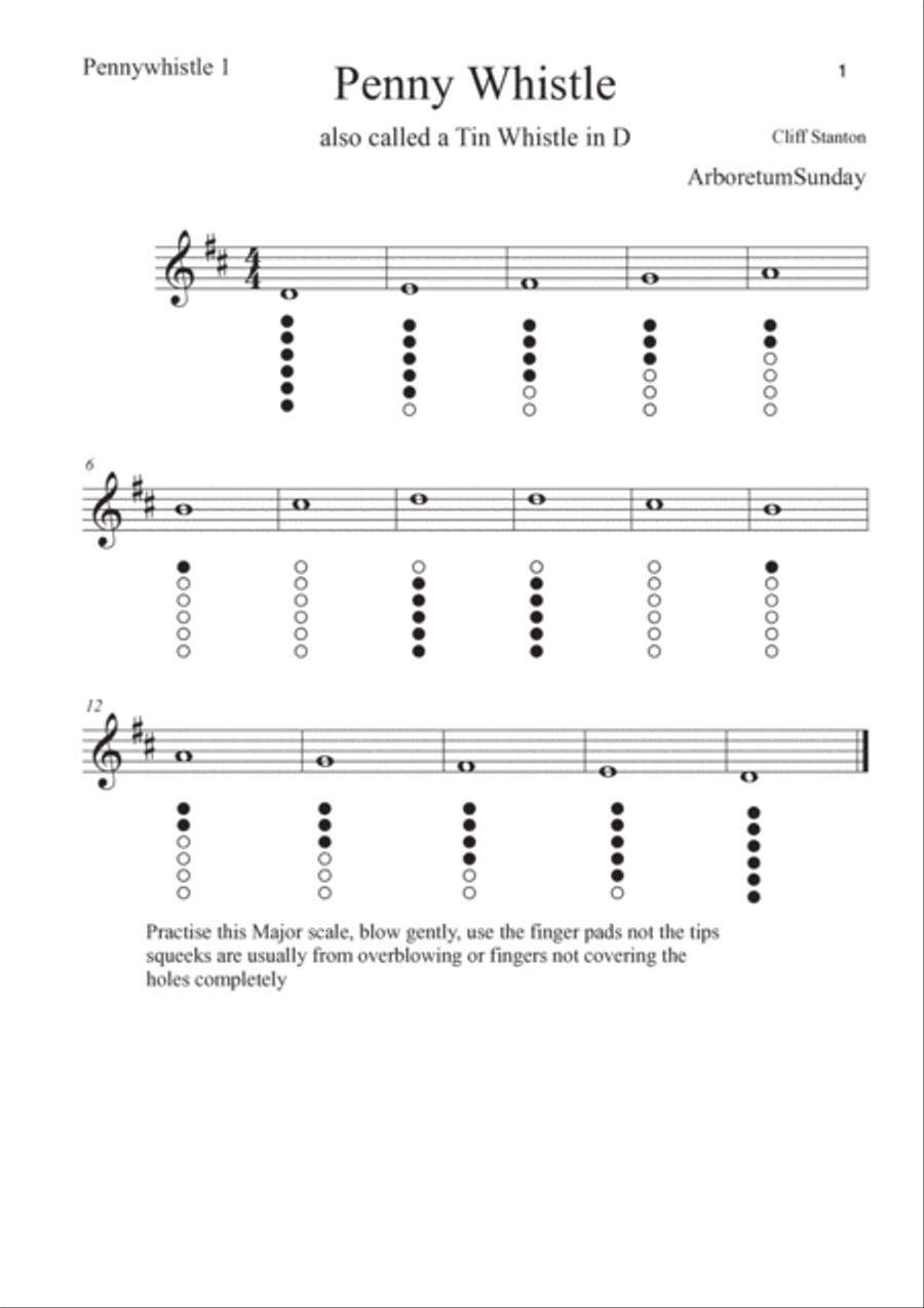 Tin Whistle Tunes -1 Tin Whistle Tunes -1 Easy Piano scores gallery preview page 2