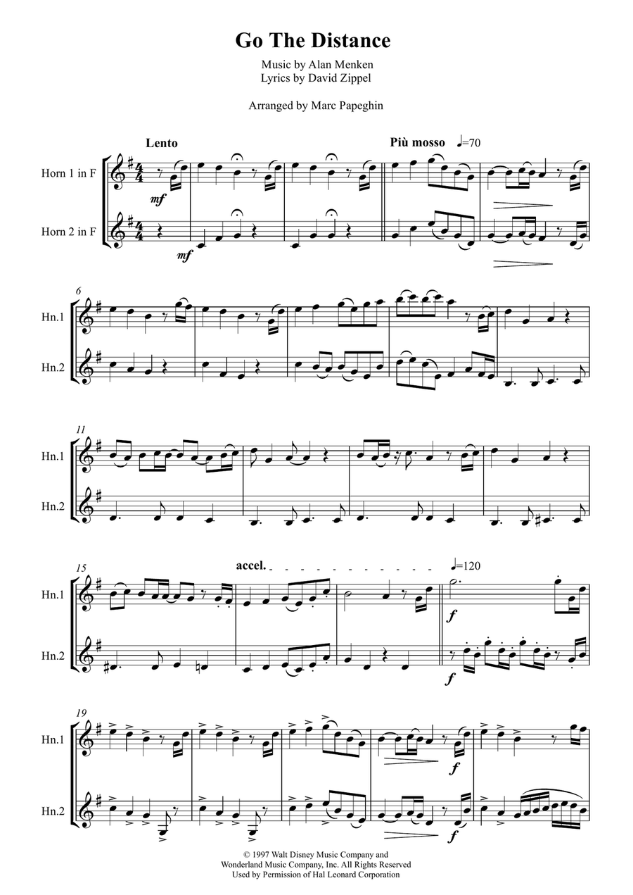 Go The Distance Brass Duet scores gallery preview page 2
