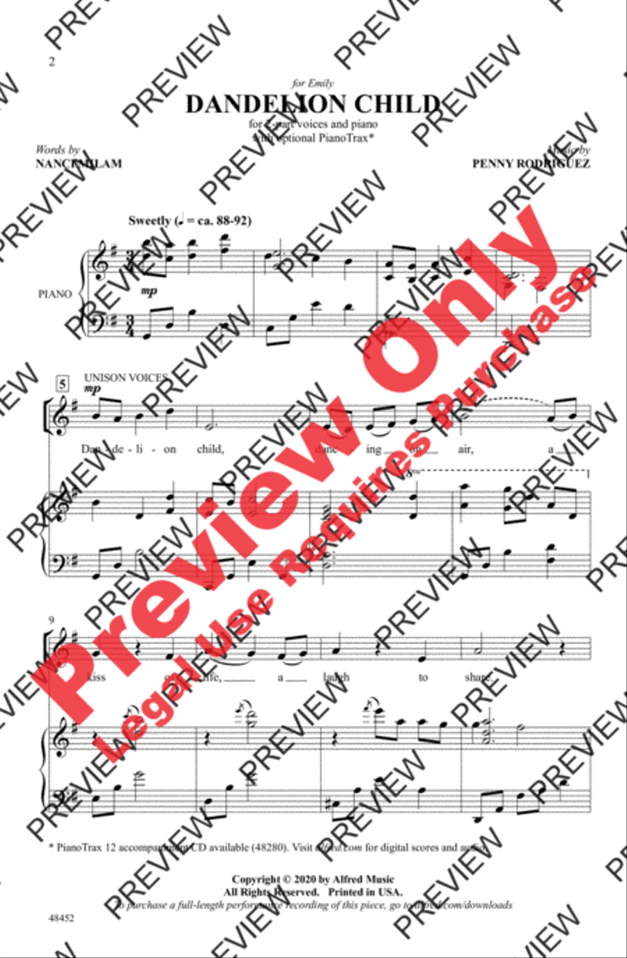 Dandelion Child 2-Part scores gallery preview page 2