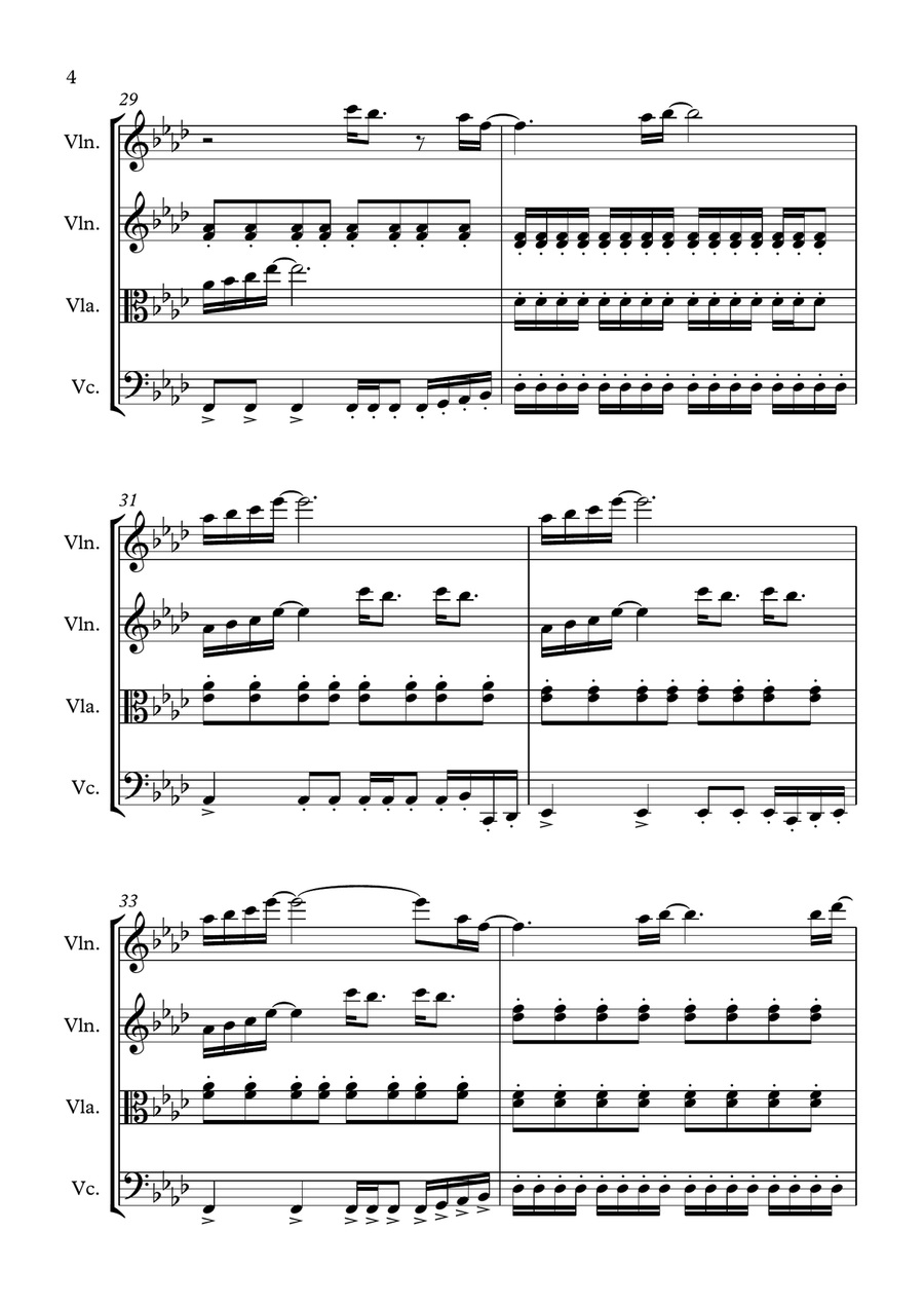 Never Enough String Quartet scores gallery preview page 4