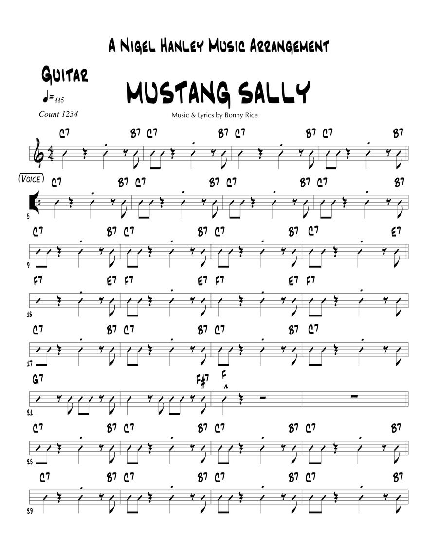 Mustang Sally Jazz Ensemble scores gallery preview page 2