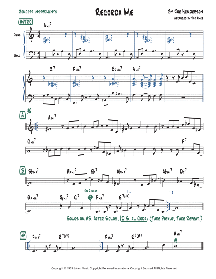 Recorda Me Voice scores gallery preview page 1