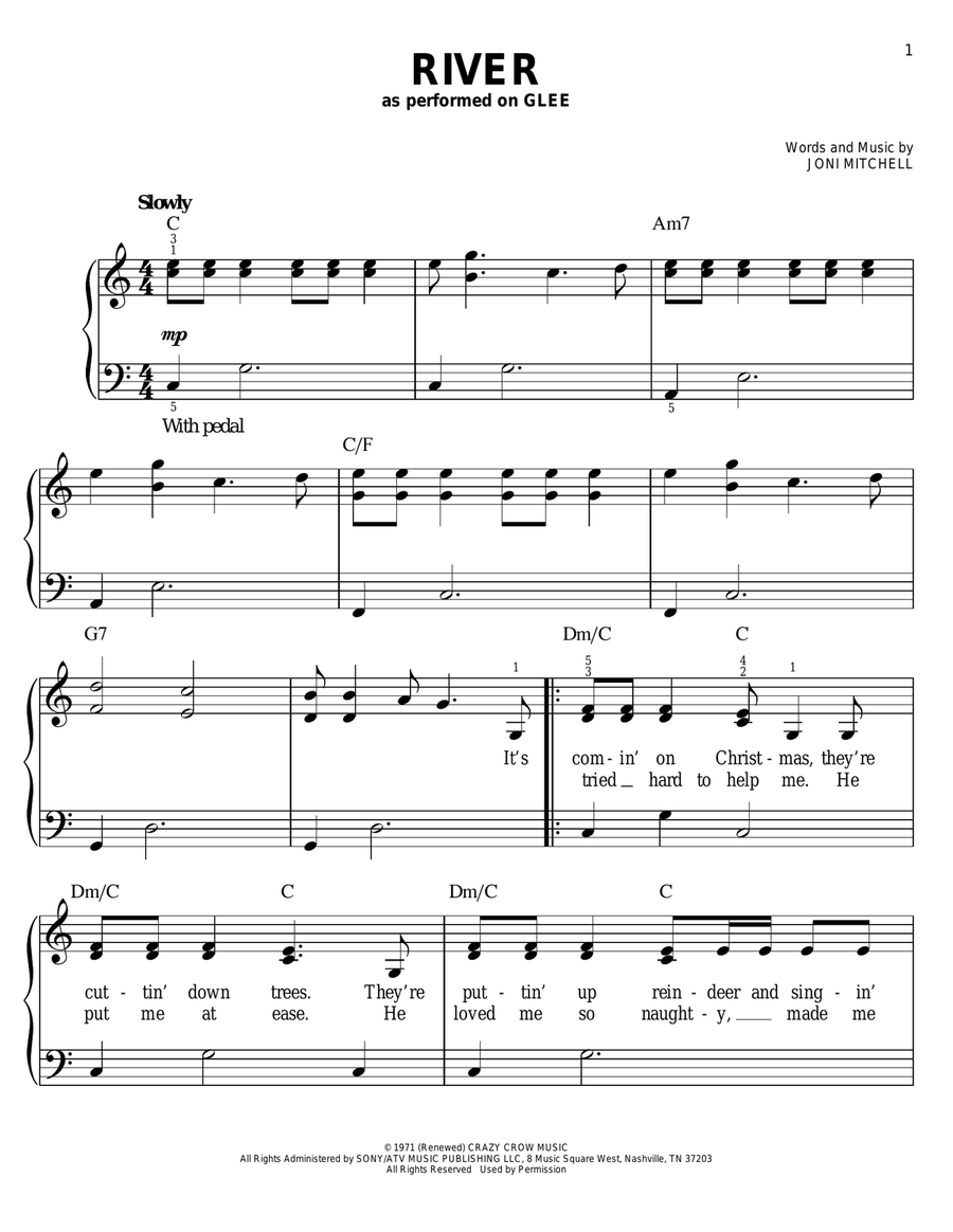 River River Easy Piano scores gallery preview page 1